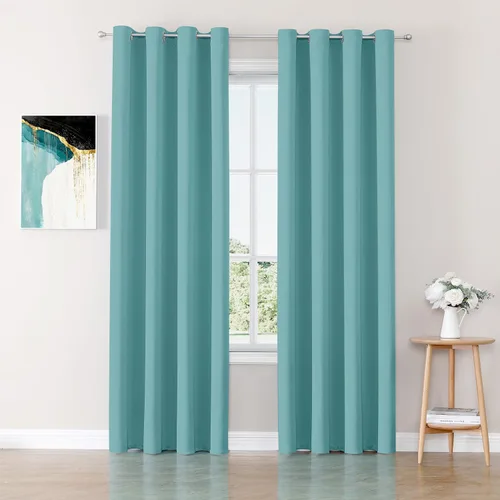 Vista 66 de ChrisDowa - Cortinas cortas para ventana de 40 pulgadas para dormitorio - Cortinas cortas con ojales y aislamiento térmico para oscurecer