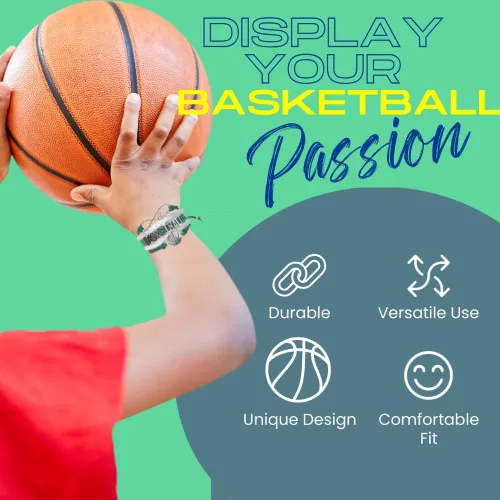Vista 4 de Infinity Collection - Pulsera de baloncesto de regalo para equipos y jugadores, Ante sintético