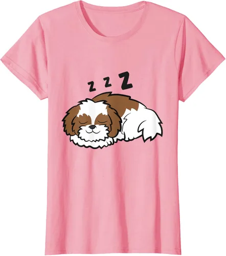 Vista 9 de Camiseta Tired Shih Tzu Dog Cute Sleeping Shih Tzu, Blanco