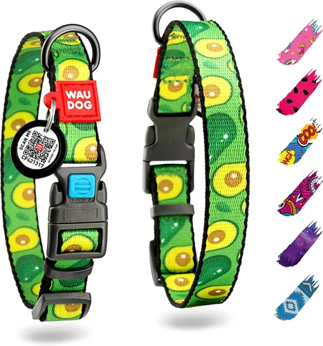 Vista 19 de WAUDOG Collar de nailon para perros – Collar ajustable para perros grandes, pequeños y medianos – Collares de cachorros para perros de razas grandes