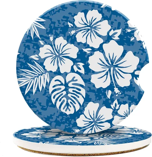 Vista 7 de Posavasos para Taza de Automóvil Mariposa Signo Místico Abstracto Azul Posavasos de Automóvil para Portavasos Universal Antideslizante Cerámica