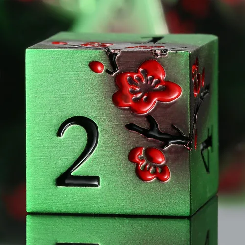 Vista 10 de DNDND - Dados de diseño antiguo, 7 dados de metal de latón con caja de metal para juegos de mesa como Dungeons and Dragons
