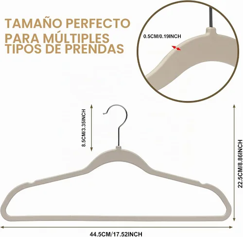 Vista 4 de Quality Hangers Paquete de múltiples perchas de plástico delgadas para ropa, perchas resistentes sin terciopelo rosa con gancho cromado giratorio
