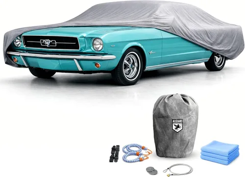 Vista 13 de Funda de coche para Ford Mustang 1ª generación (1964-1973), resistente a los arañazos, cubierta de interior de satén negro, material ultra suave