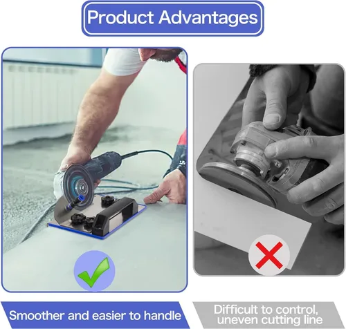 Vista 9 de Herramienta de biselado de azulejos de 45 grados, herramienta de corte de baldosas de cerámica, soporte de accesorios para amoladora angular