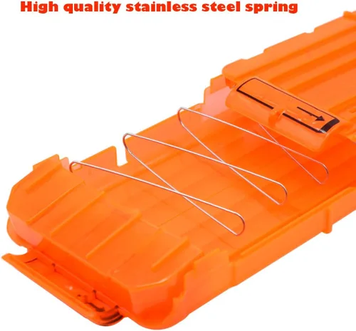 Vista 4 de pinzas para cartuchos de carga rápida, 4 unidades, 12 dardos para Nerf n-Strike Elite Blaster (naranja)