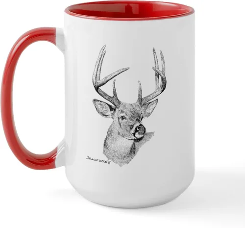 Vista 31 de CafePress Deer Season Closed Large Mug 15 oz (444 ml) Ceramic Coffee Mug
