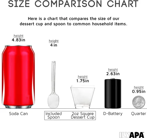 Vista 4 de Mini tazas de postre de plástico, 2 onzas, vasos individuales de chupito para postres de chocolate y más, Transparente