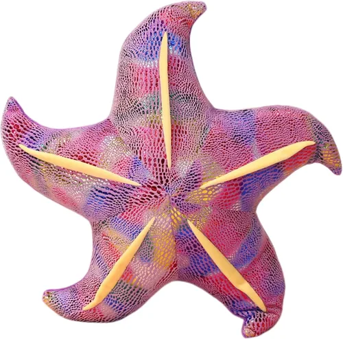 Vista 12 de Almohada de estrella de mar para sofá, cojín de suelo, almohada para el hogar (3.1 x 7.9 in, azul)