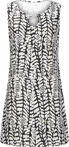 Vista 4 de Vestidos de verano 2023 para mujer, trajes del 4 de julio para mujer, vestido corto floral sin mangas, vestido camiseta con abertura para la playa