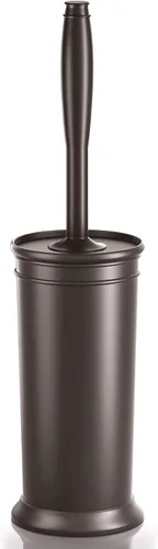 Vista 10 de Cepillo de inodoro, cepillo para inodoro con mango extra largo, cerdas duraderas, limpiador de inodoro y soporte cubierto para limpieza de baño Negro