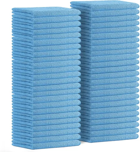 Vista 36 de Avalon Towels Paños de limpieza de microfibra (paquete de 48) – Tamaño 16 x 16 pulgadas, trapos de limpieza altamente absorbentes, sin pelusa Negro