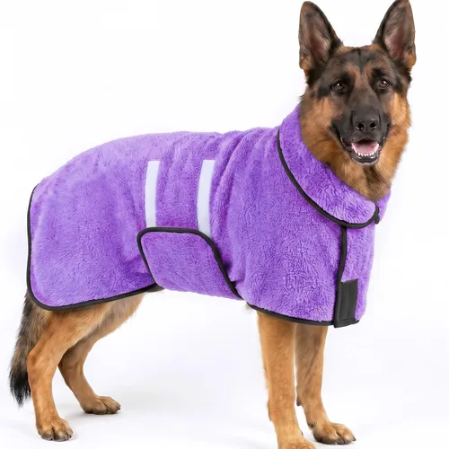 Vista 9 de Bienbee Albornoz para perro, súper absorbente para perros pequeños a Negro