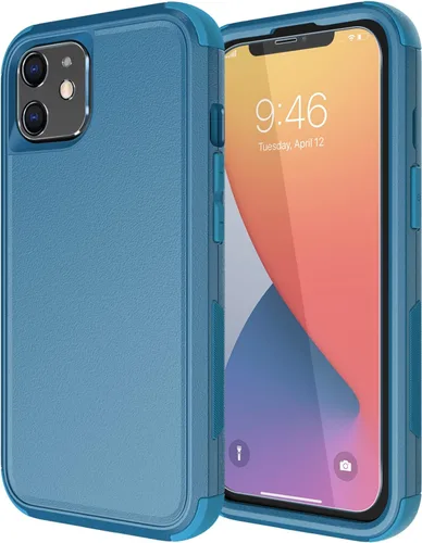 Vista 16 de Diverbox Funda para iPhone 11 [A prueba de golpes] [A prueba de caídas] [Protector de pantalla de vidrio templado], Funda de teléfono de Protección