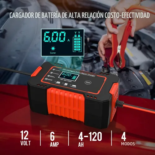 Vista 7 de NEXPEAK Cargador de batería de 10 amperios y 6 amperios para baterías de plomo-ácido de 12 V/24 V