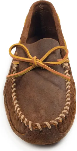 Vista 2 de Minnetonka Suela suave de doble parte inferior para hombre, Marrón