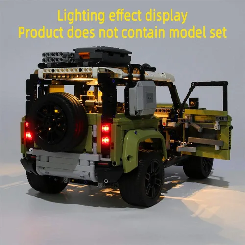 Vista 4 de GEAMENT Kit de luces LED para Technic Land Rover Defender - Compatible con el modelo de construcción Lego 42110 (juego de modelos no incluidos)