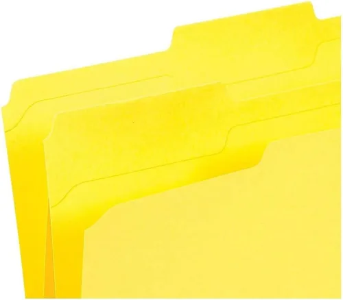 Vista 8 de Staples 508903 Carpetas de archivos con pestañas reforzadas Letra 3 Pestaña Amarillo 100Caja