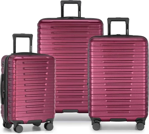 Vista 38 de U.S. Traveler Boren - Maleta de viaje extensible rígida con 8 ruedas giratorias, color negro, juego de 2 piezas
