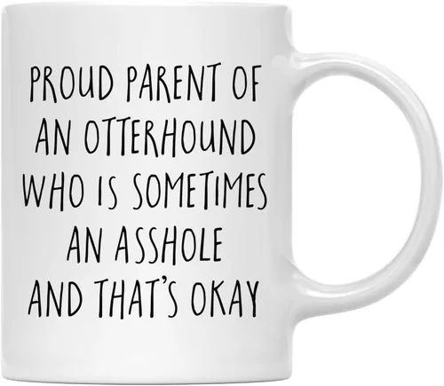 Vista 12 de Andaz Press Funny Dog - Taza de café de 11 onzas, regalo de broma, orgulloso padre de un afenpinscher que es a veces un gilipollas y eso está bien