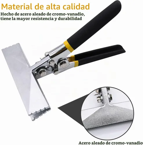 Vista 2 de 6in mano Seamer, herramientas de doblador de chapa de mandíbula recta