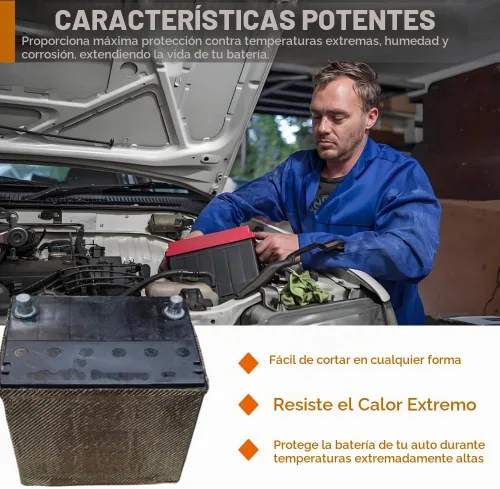 Vista 5 de Cinta adhesiva con respaldo de titanio para protector térmico de escape para pared detrás de la parrilla, protección de alta temperatura de 2500