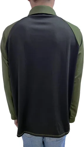 Vista 3 de HARGLESMAN Polo de manga larga con bandera estadounidense para hombre