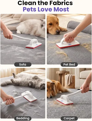 Vista 12 de DELOMO Cepillo removedor de pelo de mascotas reutilizable para muebles