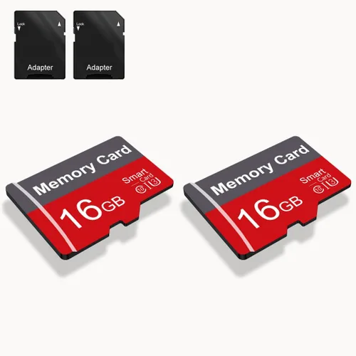 Vista 10 de 2 paquetes de tarjeta de memoria de 8 GB con adaptador, tarjeta TF de alta velocidad, tarjeta TF de memoria UHS-I C10 A1 para tableta/teléfono