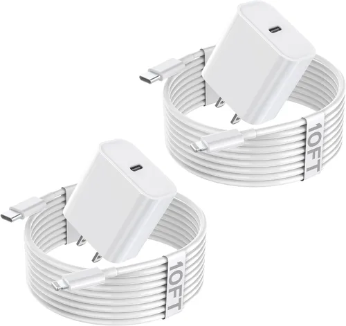 Vista 11 de DelTucci Cargador para iPhone de Carga Rápida, Bloque de Carga USB C de Pared con Enchufe de Viaje y Cable Rápido USB C a Lightning Compatible