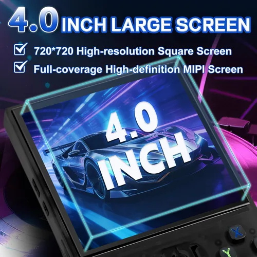 Vista 3 de R36MAX - Consola de juegos portátil – Compatible con más de 22000 juegos clásicos, tarjeta TF de 128 G, consola portátil con pantalla de 4.0