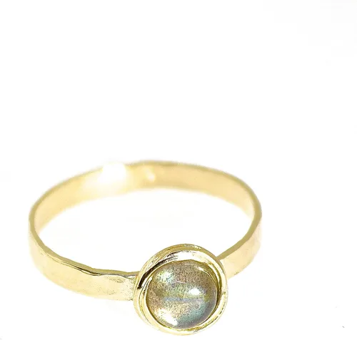 Vista 71 de Anillo de oro de piedras preciosas, anillo de piedra chapada en oro de 14 quilates, anillo de piedra apilable, anillo de oro de piedra pequeña