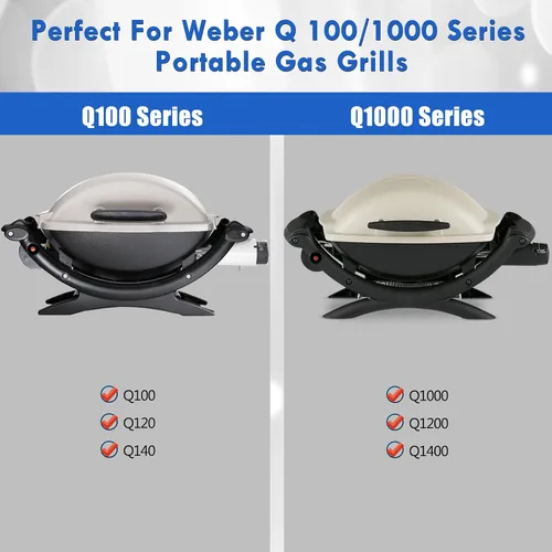 Vista 4 de 7644 7582 Rejillas de parrilla Piezas de repuesto para Weber Q100 Q1000 Series Parts Weber Baby Q Rejilla de hierro fundido Q120 Q1200 Q1400