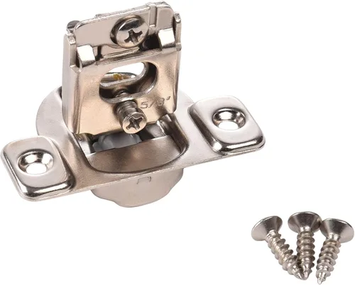 Vista 4 de East West Hardware Bisagras superpuestas para puerta de gabinete de cierre suave de 5/8 pulgadas, compactas de cierre suave (paquete de 1)
