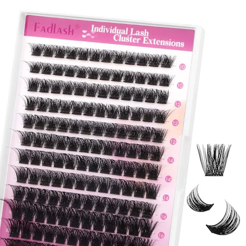 Vista 75 de Extensiones de pestañas individuales de 120 unidades, racimos de pestañas con rizado D, bandeja de longitud mixta, extensiones de pestañas