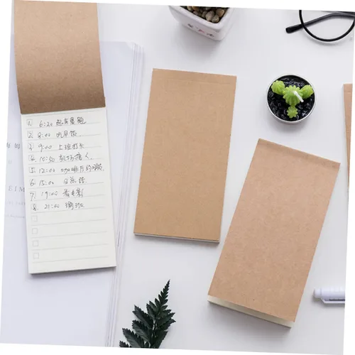 Vista 5 de Abaodam 4pcs Notebooks for Work Blank Notebook Pocket Notebooks Note Books for Korean Stationery Korean Notebook Work Notebook Pocket Size Notebook