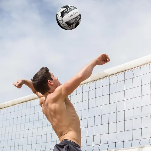 Vista 4 de Voleibol Oficial Talla 5 para jugar al aire libre, Balones de voleibol de playa suaves para jóvenes adultos, principiantes entrenamiento Lite