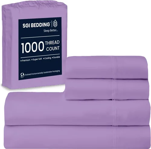 Vista 15 de SGI Bedding - Juego de sábanas de lujo de 4 piezas de algodón egipcio para RV tamaño King - 1000 hilos, sábanas 100% algodón, juego de sábanas