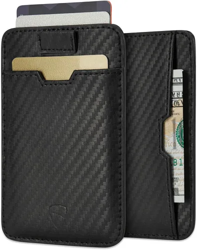 Vista 44 de Vaultskin CHELSEA - Cartera de piel delgada con bloqueo RFID para hombre, tarjetero minimalista con bolsillo frontal