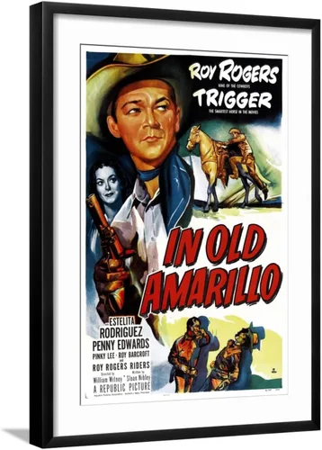 Vista 9 de ART Wall Art Print IN OLD AMARILLO, US poster, from left: Estelita Rodriguez, Roy Rogers, 1951 on White Frame, 16" x 22
