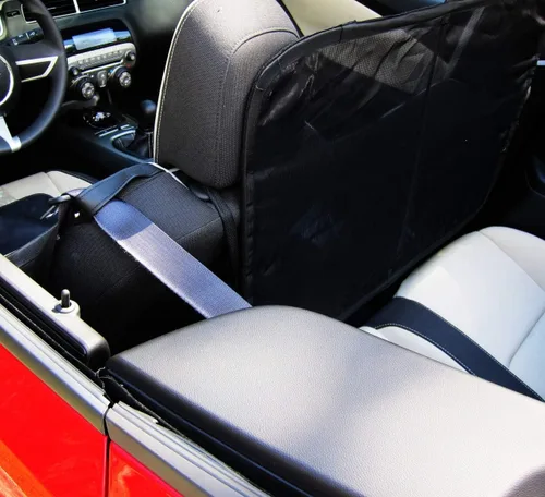 Vista 4 de Deflector de viento para automóviles convertibles - Detén el cabello loco y disfruta de la conducción.
