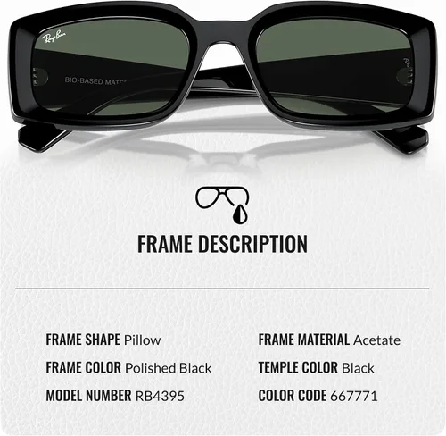 Vista 3 de Ray-Ban RB4395 KILIANE BIO-BASED - Gafas de sol cuadradas y redondas con kit oficial de gafas