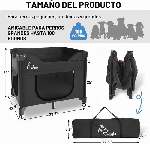Vista 6 de Cama de noche para perro, literas plegables para cama humana Negro