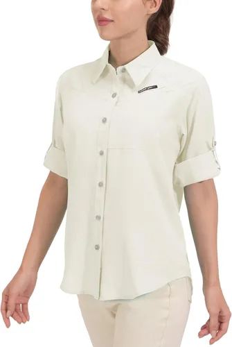 Vista 11 de Little Donkey Andy Camisa de manga larga transpirable con protección UV UPF 50 para mujer, de secado rápido, para pesca y senderismo