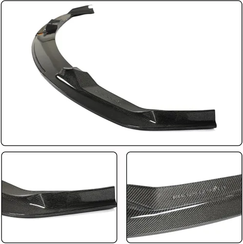 Vista 5 de Protector de paragolpes delantero de fibra de carbono para BMW M2 Competition 2018-2020 Coupe de 2 puertas delanteras de alerón de barbilla
