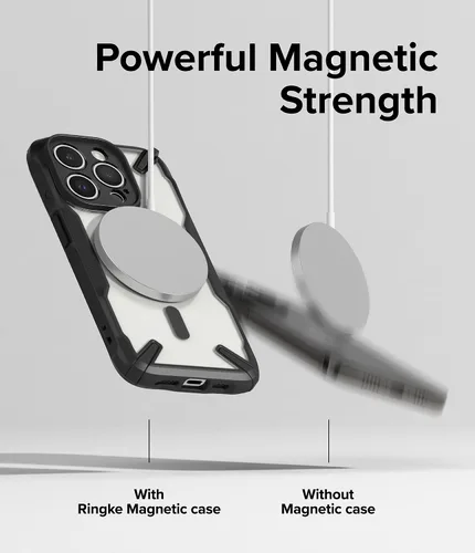 Vista 7 de Ringke Fusion-X - Funda para iPhone 15 Pro [compatible con MagSafe] Funda protectora resistente a prueba de golpes, color negro mate magnético