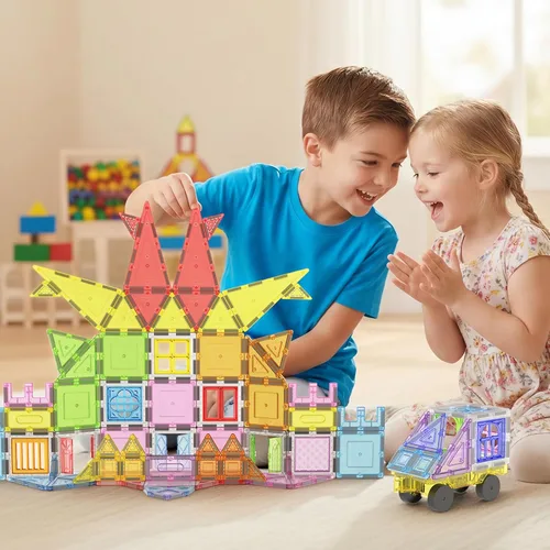 Vista 2 de PicassoTiles Juego de azulejos magnéticos de viaje y tamaño completo de 100 100 piezas