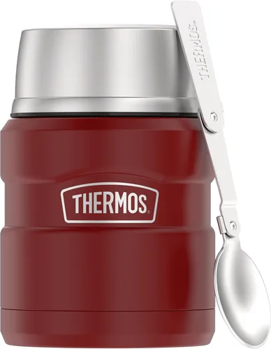Vista 15 de THERMOS Stainless King Tarro de alimentos aislado al vacío con cuchara, 16 onzas, verde militar