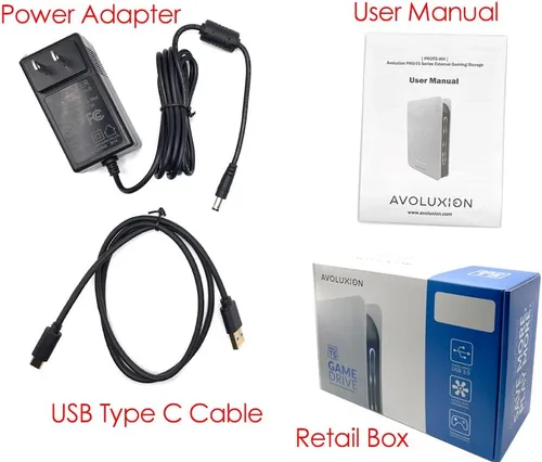 Vista 7 de Avolusion PRO-T5 Series 4TB USB 3.0 Disco duro externo para juegos consola PS5 (blanco)