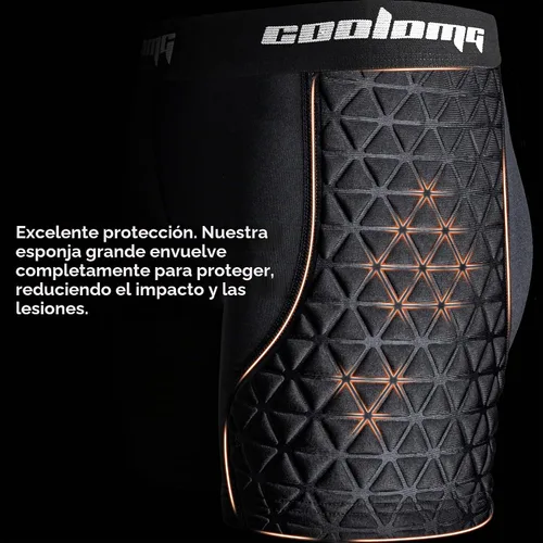 Vista 4 de COOLOMG Men Adult Baseball Sliding Shorts with Foam Athletic Cup Negro_r2